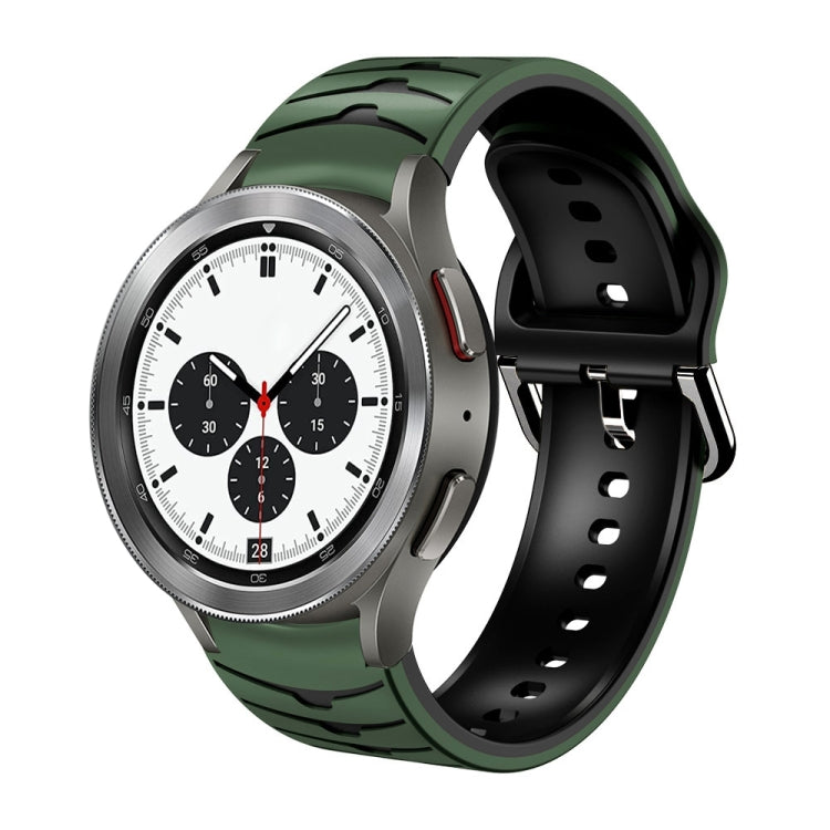 Gebogenes strukturiertes Silikon-Uhrenarmband, Für Samsung Galaxy Watch 4 44mm, Für Samsung Galaxy Watch 4 40mm, Für Samsung Galaxy Watch 4 Classic 42mm