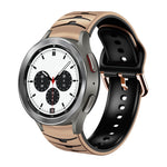 Gebogenes strukturiertes Silikon-Uhrenarmband, Für Samsung Galaxy Watch 4 44mm, Für Samsung Galaxy Watch 4 40mm, Für Samsung Galaxy Watch 4 Classic 42mm