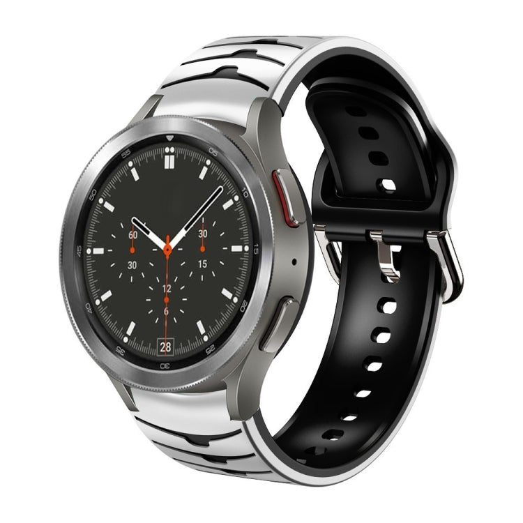 Gebogenes strukturiertes Silikon-Uhrenarmband, Für Samsung Galaxy Watch 4 Classic 46mm