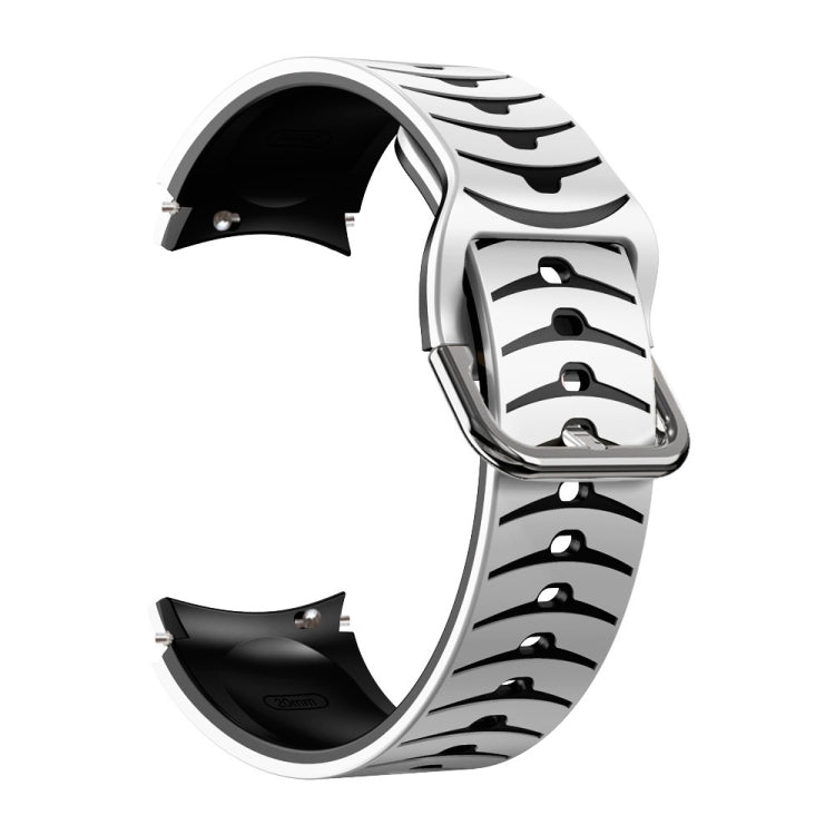Gebogenes strukturiertes Silikon-Uhrenarmband, Für Samsung Galaxy Watch 4 Classic 46mm