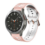 Gebogenes strukturiertes Silikon-Uhrenarmband, Für Samsung Galaxy Watch 4 Classic 46mm