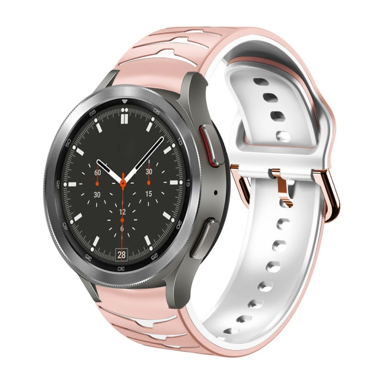 Gebogenes strukturiertes Silikon-Uhrenarmband, Für Samsung Galaxy Watch 4 Classic 46mm