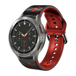 Gebogenes strukturiertes Silikon-Uhrenarmband, Für Samsung Galaxy Watch 4 Classic 46mm