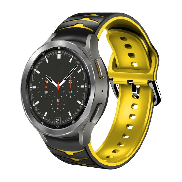 Gebogenes strukturiertes Silikon-Uhrenarmband, Für Samsung Galaxy Watch 4 Classic 46mm