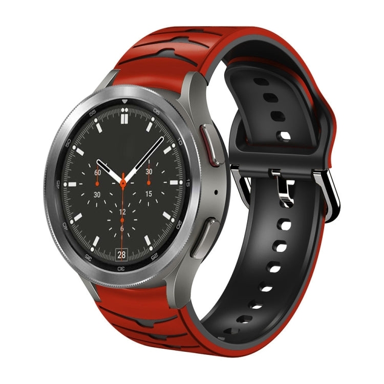 Gebogenes strukturiertes Silikon-Uhrenarmband, Für Samsung Galaxy Watch 4 Classic 46mm