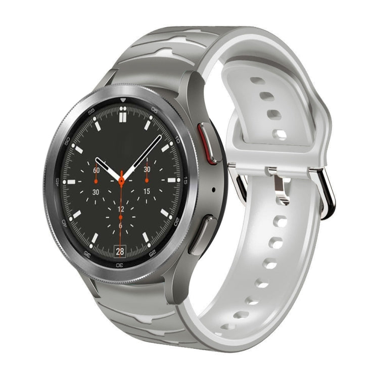 Gebogenes strukturiertes Silikon-Uhrenarmband, Für Samsung Galaxy Watch 4 Classic 46mm