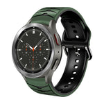 Gebogenes strukturiertes Silikon-Uhrenarmband, Für Samsung Galaxy Watch 4 Classic 46mm