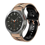 Gebogenes strukturiertes Silikon-Uhrenarmband, Für Samsung Galaxy Watch 4 Classic 46mm