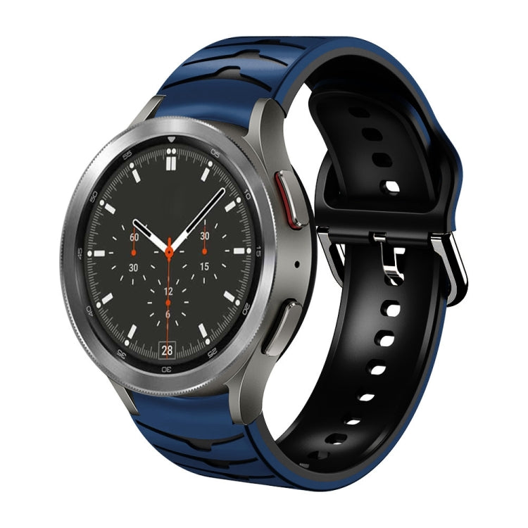 Gebogenes strukturiertes Silikon-Uhrenarmband, Für Samsung Galaxy Watch 4 Classic 46mm