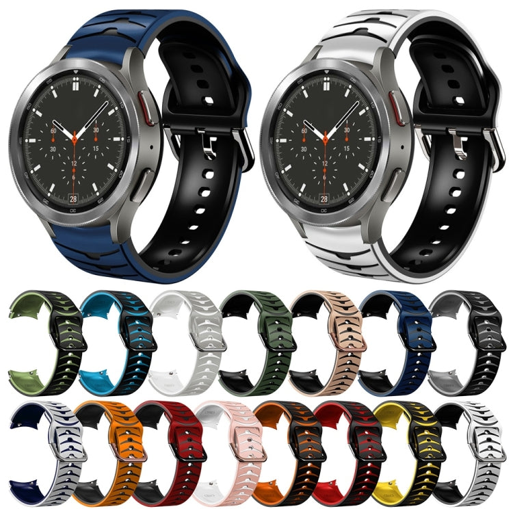 Gebogenes strukturiertes Silikon-Uhrenarmband, Für Samsung Galaxy Watch 4 Classic 46mm