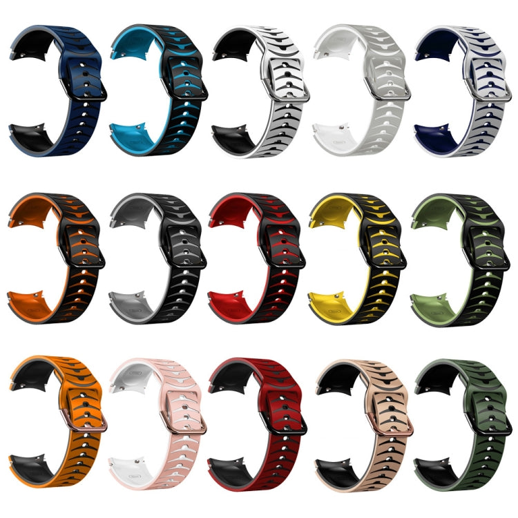 Gebogenes strukturiertes Silikon-Uhrenarmband, Für Samsung Galaxy Watch 4 Classic 46mm