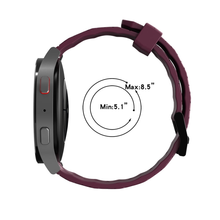 Gebogenes strukturiertes Silikon-Uhrenarmband, Für Samsung Galaxy Watch 4 Classic 46mm