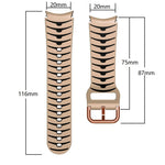 Gebogenes strukturiertes Silikon-Uhrenarmband, Für Samsung Galaxy Watch 4 Classic 46mm