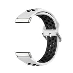 Two-Color Perforated Breathable Silicone Watch Band, For Fitbit Sense