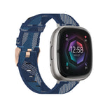 Nylon Weave Canvas Watch Band, For Fitbit Versa 3, For Fitbit Sense