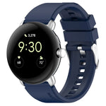 Silikonarmband mit Metallverbinder, einfarbig, für Google Pixel Watch 4 / 3 / 2 / 1 (41 mm)
