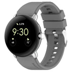 Silikonarmband mit Metallverbinder, einfarbig, für Google Pixel Watch 4 / 3 / 2 / 1 (41 mm)