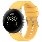 Silikonarmband mit Metallverbinder, einfarbig, für Google Pixel Watch 4 / 3 / 2 / 1 (41 mm)