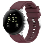 Silikonarmband mit Metallverbinder, einfarbig, für Google Pixel Watch 4 / 3 / 2 / 1 (41 mm)
