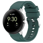 Silikonarmband mit Metallverbinder, einfarbig, für Google Pixel Watch 4 / 3 / 2 / 1 (41 mm)