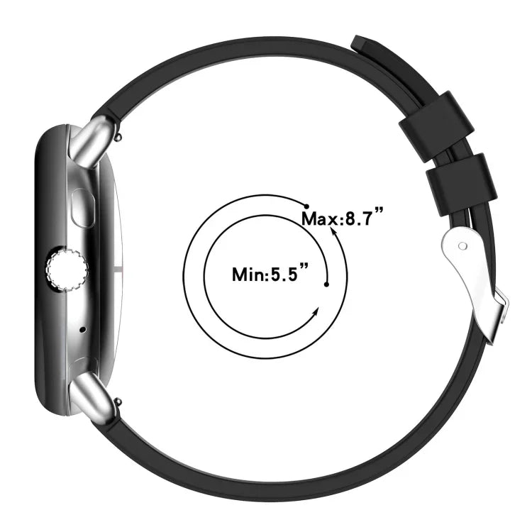 Silikonarmband mit Metallverbinder, einfarbig, für Google Pixel Watch 4 / 3 / 2 / 1 (41 mm)