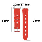 Silikonarmband mit Metallverbinder, einfarbig, für Google Pixel Watch 4 / 3 / 2 / 1 (41 mm)