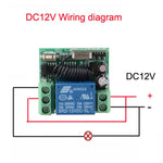 12V 10A RF Drahtloser Fernbedienungsschalter 1CH Relais-Empfänger