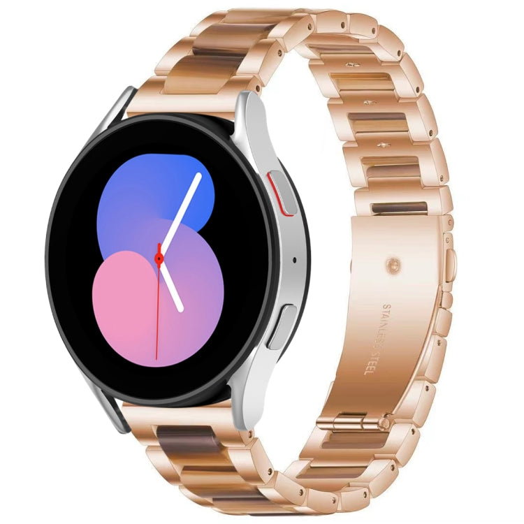 Interbead Resin Metal Watch Band, For Galaxy Watch 5 40 / 44mm, For Galaxy Watch 5 Pro 45mm, For Galaxy Watch 4 40 / 44mm