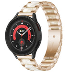 Interbead Resin Metal Watch Band, For Galaxy Watch 5 40 / 44mm, For Galaxy Watch 5 Pro 45mm, For Galaxy Watch 4 40 / 44mm