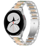 Interbead Resin Metal Watch Band, For Galaxy Watch 5 40 / 44mm, For Galaxy Watch 5 Pro 45mm, For Galaxy Watch 4 40 / 44mm