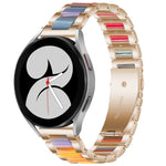 Interbead Resin Metal Watch Band, For Galaxy Watch 5 40 / 44mm, For Galaxy Watch 5 Pro 45mm, For Galaxy Watch 4 40 / 44mm