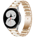 Interbead Resin Metal Watch Band, For Galaxy Watch 5 40 / 44mm, For Galaxy Watch 5 Pro 45mm, For Galaxy Watch 4 40 / 44mm