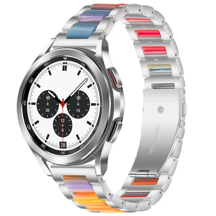 Interbead-Armband aus Kunstharz und Metall, für Galaxy Watch 4 Classic 42/46 mm