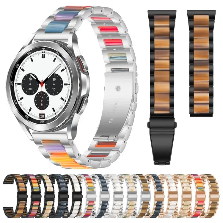 Interbead-Armband aus Kunstharz und Metall, für Galaxy Watch 4 Classic 42/46 mm