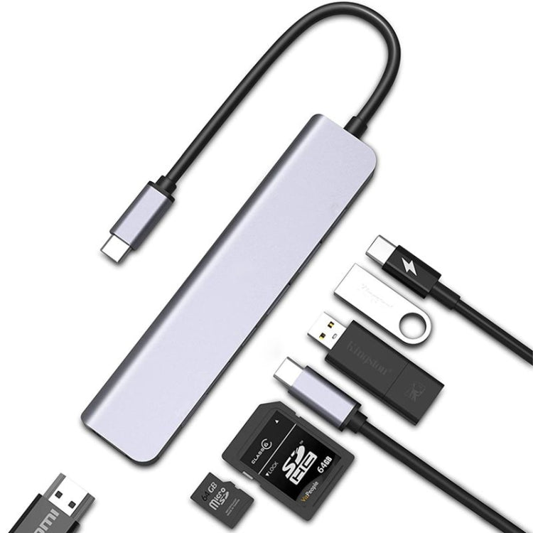 USB C Hub 7-in-1 USB C Multiport Adapter mit HDMI 100W PD und SD/TF Kartenleser