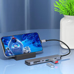 USB C Hub 7-in-1 USB C Multiport Adapter mit HDMI 100W PD und SD/TF Kartenleser