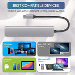 USB C Hub 7-in-1 USB C Multiport Adapter mit HDMI 100W PD und SD/TF Kartenleser