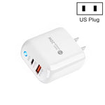 PD04 PD20W + QC18W Mobile Phone Charger with LED Indicator, US Plug, US Plug