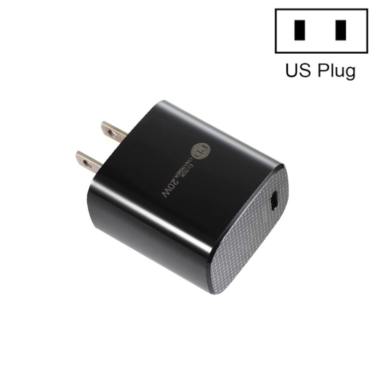 PD11 Mini Single Port PD3.0 USB-C / Type-C 20W Schnellladegerät für iPhone / iPad Serie, US-Stecker