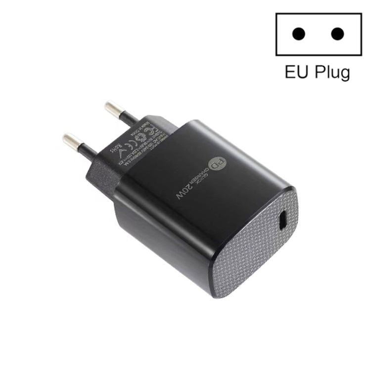 PD11 Mini Einzelport PD3.0 USB-C / Type-C 20W Schnellladegerät für iPhone / iPad Serie, EU Stecker, EU Stecker
