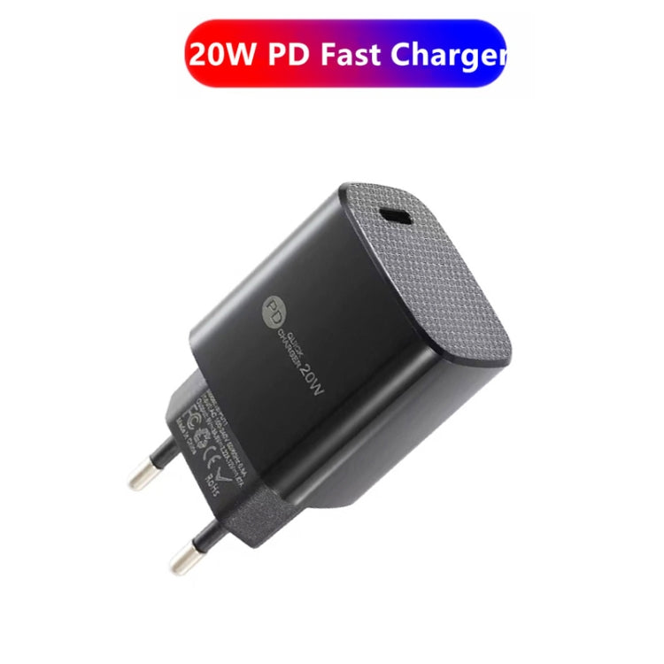 PD11 Mini Einzelport PD3.0 USB-C / Type-C 20W Schnellladegerät für iPhone / iPad Serie, EU Stecker, EU Stecker