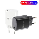 PD11 Mini Einzelport PD3.0 USB-C / Type-C 20W Schnellladegerät für iPhone / iPad Serie, EU Stecker, EU Stecker