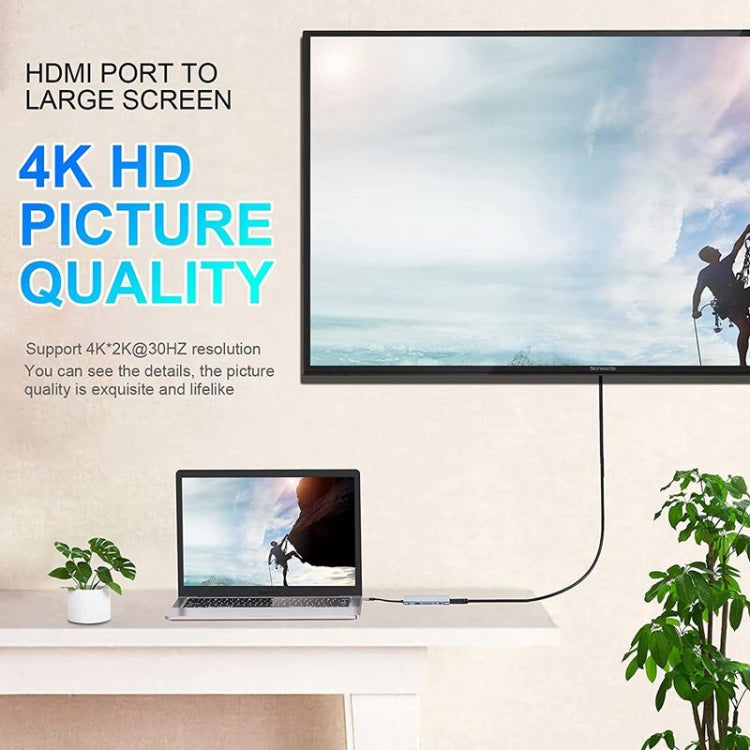 USB-C HUB, USB-C Adapter 11 in 1 Dongle mit 4K HDMI, VGA, Typ C PD, USB3.0, RJ45 Ethernet, SD/TF Kartenleser, 3,5 mm AUX, Dockingstation kompatibel mit MacBook Pro/Air, anderen Typ C Laptops und Geräten