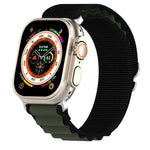 Zweifarbiges Nylon-Uhrenarmband, passend für Apple Watch Ultra (49 mm), Apple Watch Series 8 &amp; 7 (45 mm), SE 2 &amp; 6, SE, 5 &amp; 4 (44 mm) und Apple Watch Series 8 &amp; 7 (41 mm), SE 2 &amp; 6, SE, 5 &amp; 4 (40 mm).
