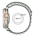 Zweifarbiges Nylon-Uhrenarmband, passend für Apple Watch Ultra (49 mm), Apple Watch Series 8 &amp; 7 (45 mm), SE 2 &amp; 6, SE, 5 &amp; 4 (44 mm) und Apple Watch Series 8 &amp; 7 (41 mm), SE 2 &amp; 6, SE, 5 &amp; 4 (40 mm).