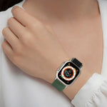 Zweifarbiges Nylon-Uhrenarmband, passend für Apple Watch Ultra (49 mm), Apple Watch Series 8 &amp; 7 (45 mm), SE 2 &amp; 6, SE, 5 &amp; 4 (44 mm) und Apple Watch Series 8 &amp; 7 (41 mm), SE 2 &amp; 6, SE, 5 &amp; 4 (40 mm).