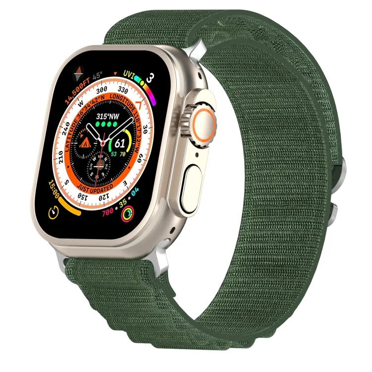 Zweifarbiges Nylon-Uhrenarmband, passend für Apple Watch Ultra (49 mm), Apple Watch Series 8 &amp; 7 (45 mm), SE 2 &amp; 6, SE, 5 &amp; 4 (44 mm) und Apple Watch Series 8 &amp; 7 (41 mm), SE 2 &amp; 6, SE, 5 &amp; 4 (40 mm).