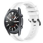 22 mm konkaves, gestreiftes Silikon-Uhrenarmband, für Samsung Galaxy Watch3 45 mm, Samsung Galaxy Watch 46 mm, Samsung Gear S3 Classic, Samsung Gear S3 Frontier