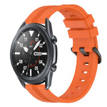 22 mm konkaves, gestreiftes Silikon-Uhrenarmband, für Samsung Galaxy Watch3 45 mm, Samsung Galaxy Watch 46 mm, Samsung Gear S3 Classic, Samsung Gear S3 Frontier