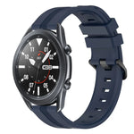 22 mm konkaves, gestreiftes Silikon-Uhrenarmband, für Samsung Galaxy Watch3 45 mm, Samsung Galaxy Watch 46 mm, Samsung Gear S3 Classic, Samsung Gear S3 Frontier